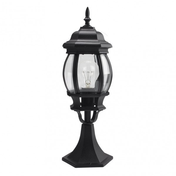 Sobremuro Exterior Aluminio Caelum 1xe27 Negro 49x16x16 Cm Ip44