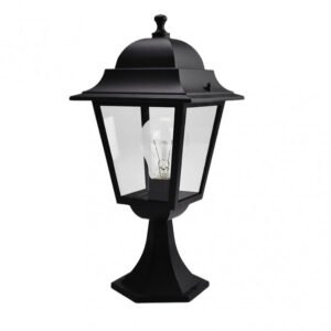 Sobremuro Exterior Aluminio Spica 1xe27 Negro Ip44 46x21,5x21,5 Cm