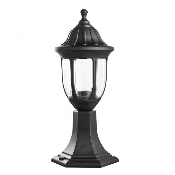 Sobremuro Exterior Angelica 1xe27 Negro Ip44 Policarbonato 42,7x16,6d