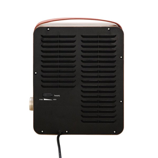 Termov.ceramico Ptc Caleta 1500w Marron 2pot Efecto Llama Protecc.sobrec. 30,4x25x14,4cm