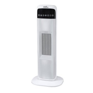 Termoventilador Ceramico Vertical Guadalupe 2000w Blanco/negro 2potencias oscilante Antivuelco C/remoto 62x21x15cm