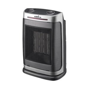 Termoventilador Ceramico PTC Fogon 1500w Plata 2potencias 3funciones Termost. Regu. Seguridad, Antivuelco 29x19x14,5cm