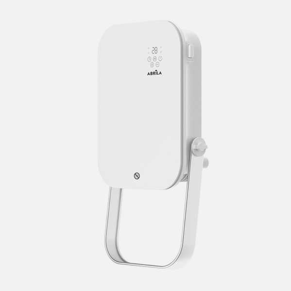 Termoventilador Pared Baño Austria 2000w Blanco 3funciones c/remoto y toallero Display Ip24 50x25x13cm