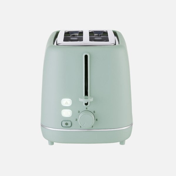 Tostador Pan Coffee 930w Verde 7niv.tostado Descongelacion Apagado Autom.2rebanadas 2ranuras Recogemigas 19,5x29x18cm
