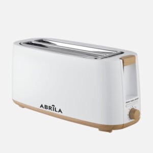 Tostador Pan Eume 1400w Blanco/haya 7niveles Tostado,descongelacion, Apag.automatico,2ranuras,recogemigas 17x38x14,5cm