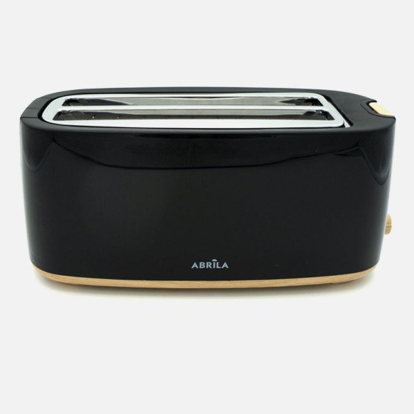 Tostador Pan Eume 1400w Negro/haya 7niveles Tostado,descongelacion, Apag.automatico,2ranuras,recogemigas 17x38x14,5cm