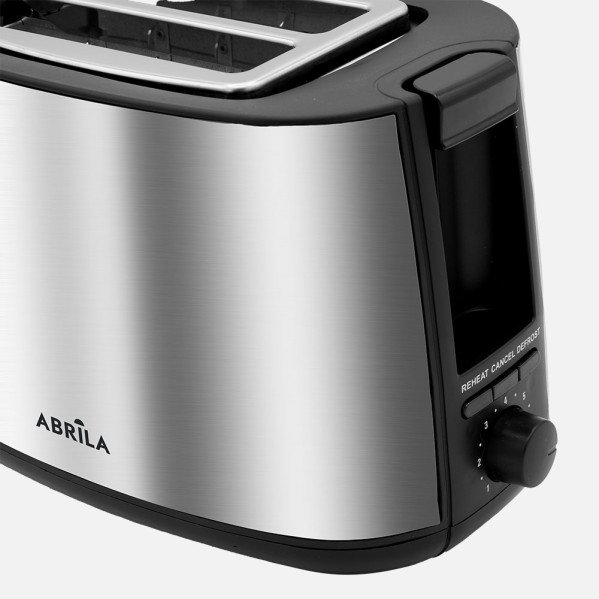 Tostador Pan Limia 750w Negro/plata 7niv.tostado,descongelacion, Apagado Autom.2ranuras.recogemigas,17x26,5x15cm