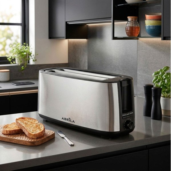 Tostador Pan Muga 1400w Negro/plata 7niv.tostado.descongelacion, Apag.automatico,2ranuras,recogemigas 17x38x14,5cm
