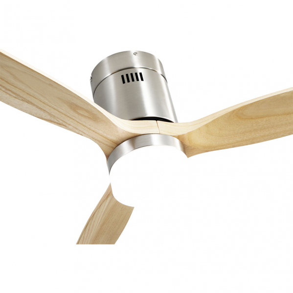 Ventilador 20w Dc Aguilon Niquel 3 Aspas Haya 6 Velocidades C/remoto, Temporizador 30,5x132x132 Cm