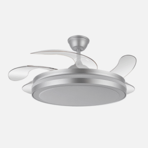 Ventilador Dc Esparta Maxi 80w 10255lm Plata 132d 5asp 3000-4000-6000k Remoto+temporizador+memoria