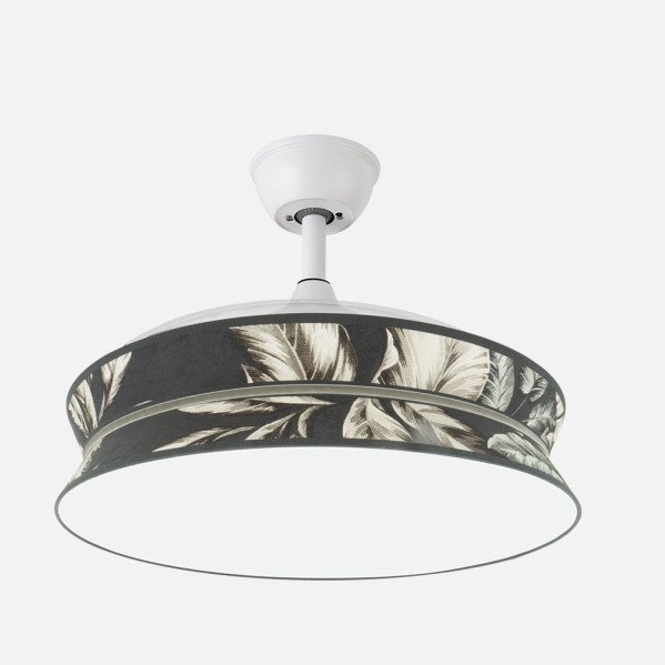 Ventil Decor 72w Blanco/estampado Oscuro 108d 3asp 7200lm 3000-4000-6000k Remoto+memo+temp