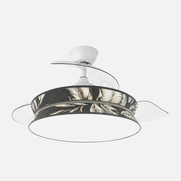 Ventil Decor 72w Blanco/estampado Oscuro 108d 3asp 7200lm 3000-4000-6000k Remoto+memo+temp