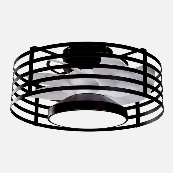 Ventilador 22w Dc Xaloc Negro 7Aspas Blancas 6vel 3000-4000-6500 28x57,8x57,8cm C/remoto, Memoria Y Temporizador