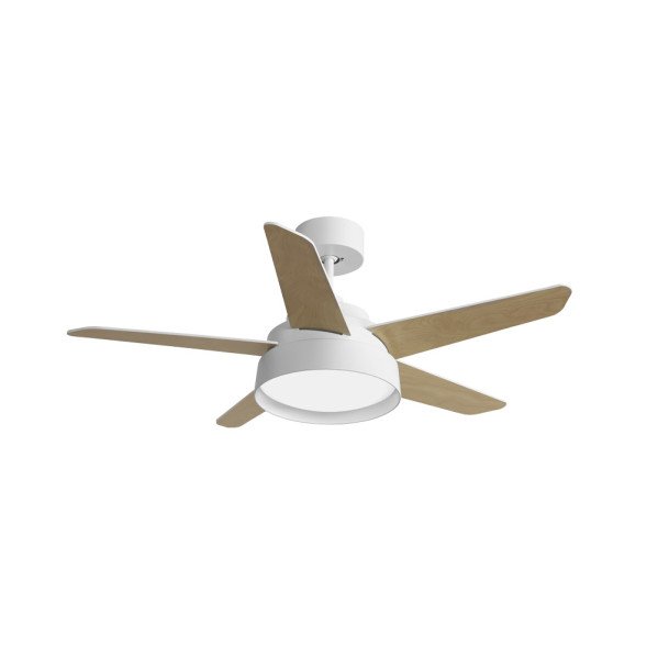 Ventilador 25w Dc Blanco Lebeche 5 Aspas Rev. Blanca/haya 6 Vel. 3000-4000-6000k 132d Remoto,memoria Y Temporizador