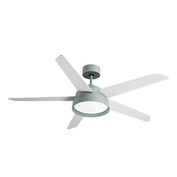 Ventilador 25w Dc Verde Lebeche 5 Aspas Rev. Blanca/haya 6 Vel. 3000-4000-6000k 132d Remoto,memoria Y Temporizador
