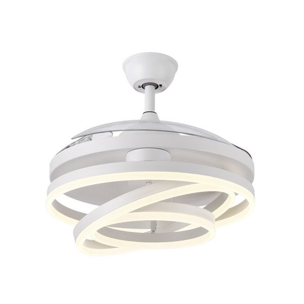 Ventilador 72w Dc Kai Blanco 3 Aspas Transp. 6 Vel. 3 Colores 43/58x50/107 C/remoto,reg.intensidad,memoria Y temp. 6120lm