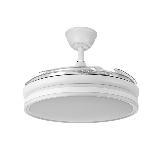 Ventilador Bayomo 59w 6980lm Blanco 4 Aspas Desp. 34,5/42x50/107 D.3 Color. Dc.remoto+Reg.Intensidad