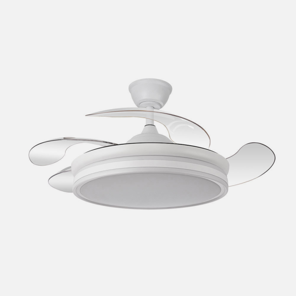 Ventilador Bayomo 59w 6980lm Blanco 4 Aspas Desp. 34,5/42x50/107 D.3 Color. Dc.remoto+Reg.Intensidad