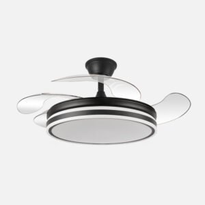 Ventilador Bayomo 59w 6980lm Negro 4 Aspas Desp. 34,5/42x50/107d.3 Color. Motor Dc..remoto+Reg.Intensidad