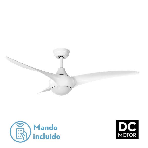 Ventilador Dc Canea 24w Blanco 3 Aspas 6 Velocidades 134d 3000-4500-6000k C/remoto, Memoria Y Temporizador 2424lm