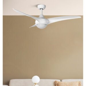 Ventilador Dc Canea 24w Blanco 3 Aspas 6 Velocidades 134d 3000-4500-6000k C/remoto, Memoria Y Temporizador 2424lm
