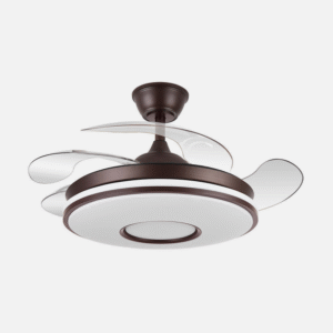 Ventilador Dc Dani 59w 6980lm Marron 4 Aspas desp.106d 3000-4200-6500k Remoto, Reg.intensidad, Memoria Y Temporizador