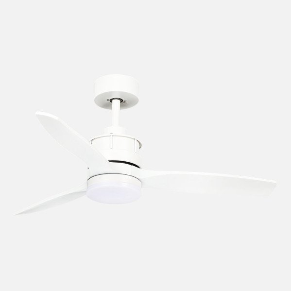 Ventilador Dc Barrax 18w Blanco 3aspas 6vel 106d 2250lm 3000-4500-6500k Remoto+memoria+temporizador
