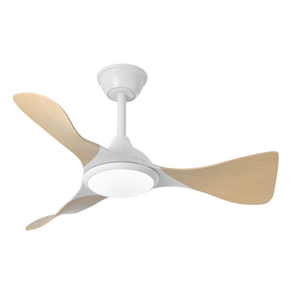 Ventilador Dc Caiman 36w 3600lm Bla/hay 89d 3aspas 6vel 3000-4500-6500k Remoto+reg.intensidad+memoria+temporizador