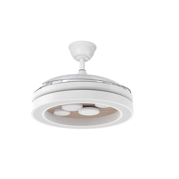 Ventilador Dc Cupido 55w Blanco/haya 3asp.107d 4960l 3000-4500-6500k Reg.intensidad+remoto+memoria+temporizador
