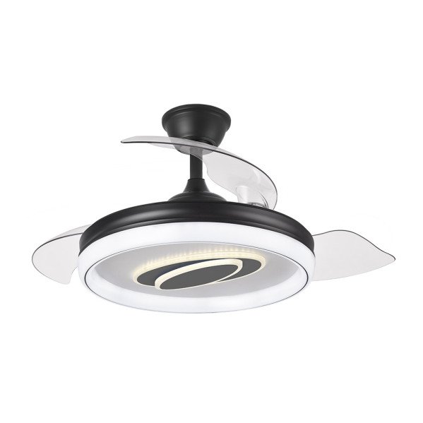 Ventilador Dc Maracana 57w Negro 3asp.107d 5980lm 3000-4500-6500k Reg.intensidad+remoto+memoria+temporizador