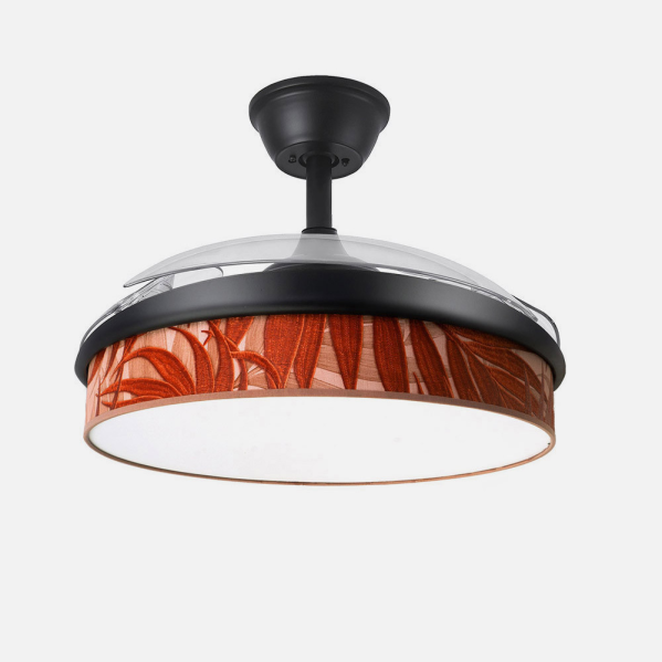 Ventilador Dc Moda 72w Negro/hoja Caldera 91d 3aspas 7200lm 3000k, 4000k, 6000k Remoto+ Memoria+ Temporizador