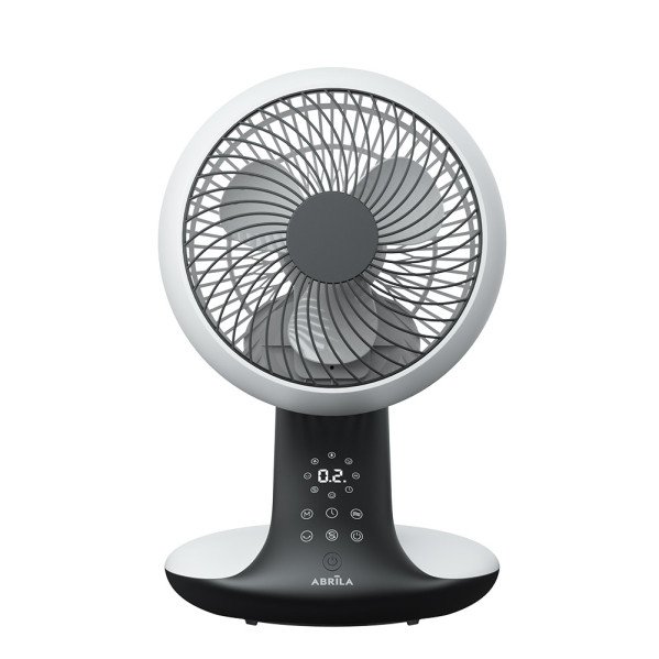 Ventilador Dc Sobremesa Miera Blanco/negro 20w 8vel Oscilacion 3d.remoto,temporizador 40,5x25,4x23,3cm