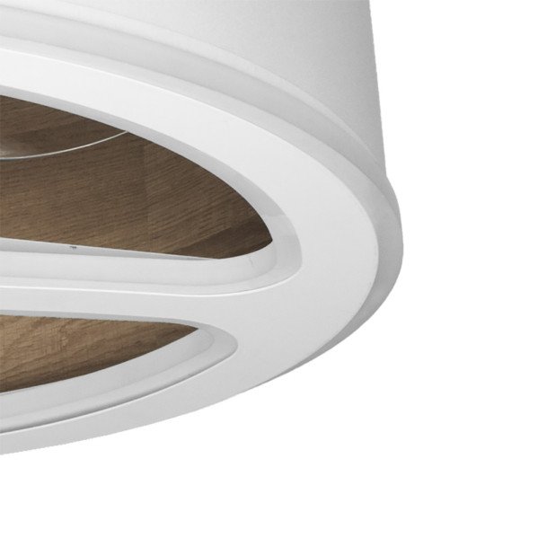 Ventilador Dc Tatiana 110w Blanco/mad.Oscura 3 Aspas 62d 3000-4000-6000k 9350lm Remoto,memoria,temporizador