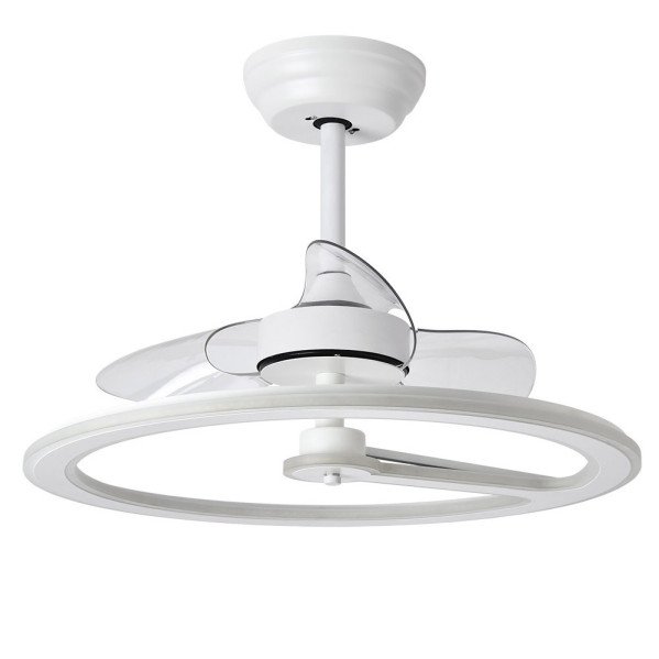 Ventilador Dc Tatiana 110w Blanco/mad.Clara 3 Aspas 62d 3000-4000-6000k 9350lm Remoto,memoria,temporizador