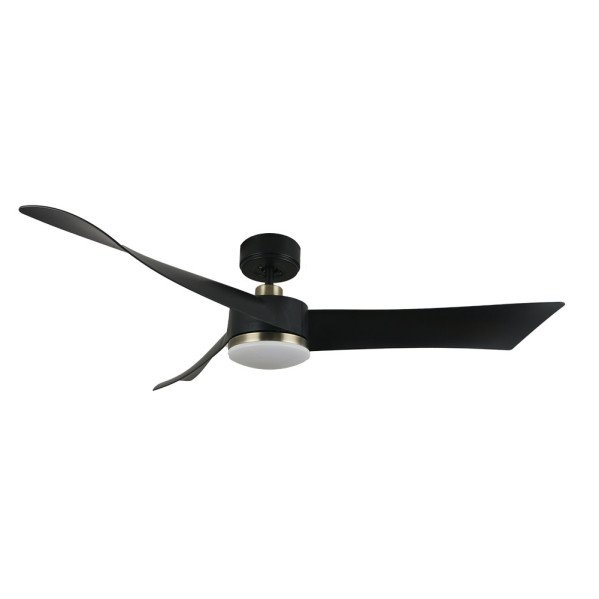 Ventilador Dc Tempel 26w Negro/cuero 3 Aspas 132d 6vel. 3000k, 4000k, 6500k 2950lm C/remoto, Memoria Y Temporizador