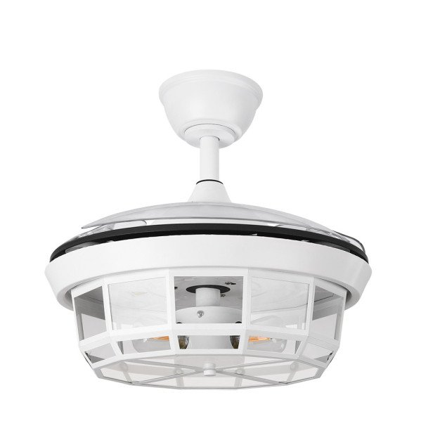 Ventilador Dc Tornado Mini Blanco 3xe27 91d 3aspas Desplegables 6velocidades C/remoto Y Temporizador
