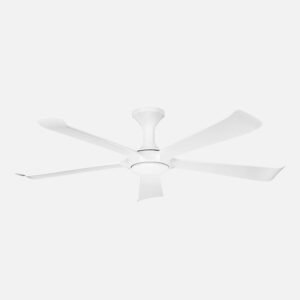 Ventilador Dc Vinaros 18w Blanco 5aspas 6vel 144d 2250lm 3000-4500-6500k Remoto+memoria+temporizador