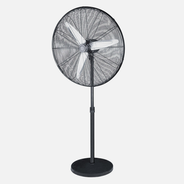 Ventilador De Pie Alarcon 180w Negro 3vel 65d 3asp Aluminio Plata Orientable Y Oscilante