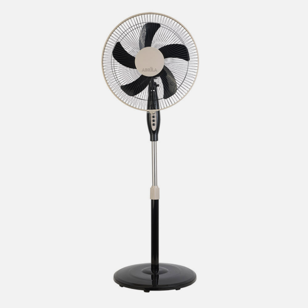 Ventilador De Pie Belmonte Negro/beis 3 Vel.45w 5aspas Orientable, Fijo y Rotatorio Regx43x40 Cm