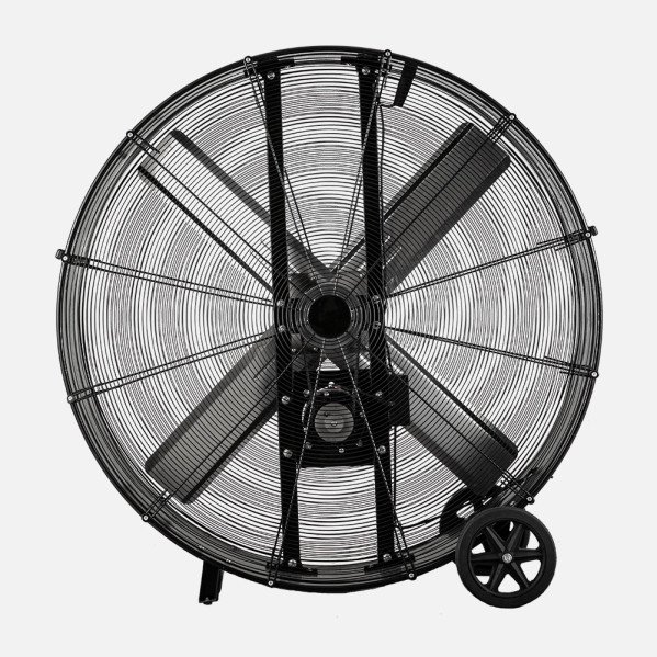 Ventilador Industrial Maximum 800w Negro 127d 2 Velocidades C/ruedas 129,5x127x46cm