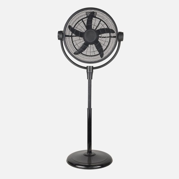 Ventilador Pie 3x1 Aifos Negro 3vel 90w 5aspas Rotacion manual Suelo/pared/sobremesa Orientable Regx61x61cm