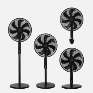 Ventilador Pie 3x1 Mixin Negro 3vel 60w 7aspas 45d Fijo/rotatorio Suelo/pared/sobremesa Regx45x45cm