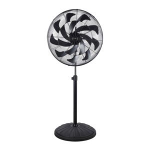 Ventilador Pie Indust.centurion Negro1velecidad 300w 16asp Fijo Y Rotat.oscilante Regx65x59cm