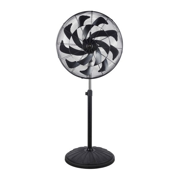 Ventilador Pie Indust.centurion Negro1velecidad 300w 16asp Fijo Y Rotat.oscilante Regx65x59cm