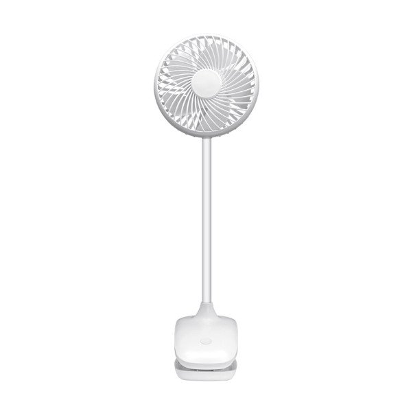 Ventilador Sobremesa C/pinza Sines Blanco 5w 3+1velocidades Recargable Alimen.usb 5asp Motor Dc 36x12,5x11,5cm Inalambrico