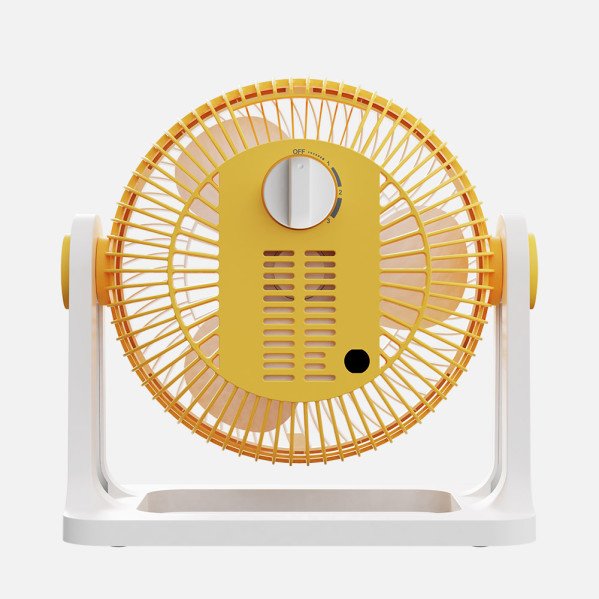 Ventilador Sobremesa Funchal Amarillo 32w 3aspas 3vel Orientable 24x25x15,5cm