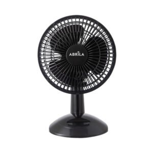 Ventilador Sobremesa Pizarro Mini Negro 2vel 20w Orientable 27x20x15cm